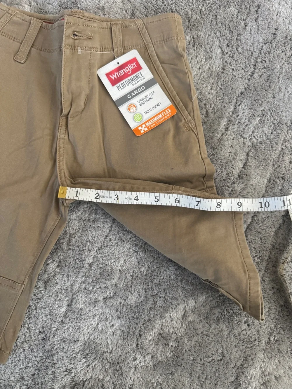 Wrangler Khaki Flex Cargo Shorts